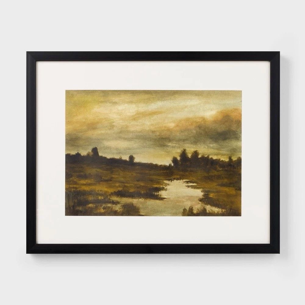 Threshold Studio McGee Marshland at Dusk Framed Wall Art 20x16